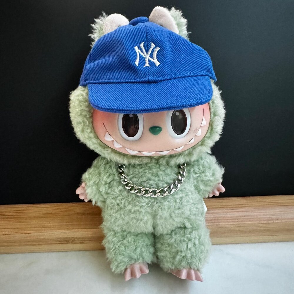 Labubu Hat - Blue Baseball Hat - New York Yankees Hat - Labubu Accessories